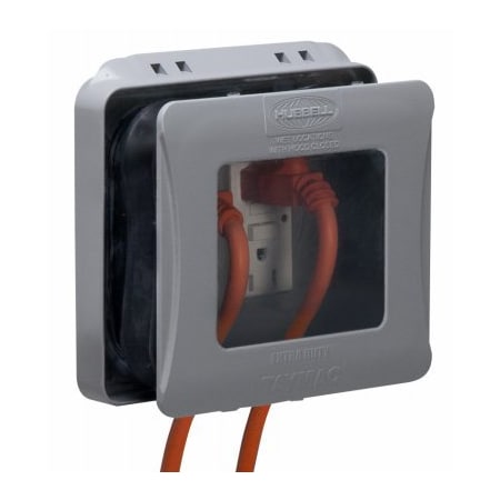 Raco Electrical Box Cover, 2 Gangs Gang, Polycarbonate, Expandable; In-Use Cover Type ML2500G